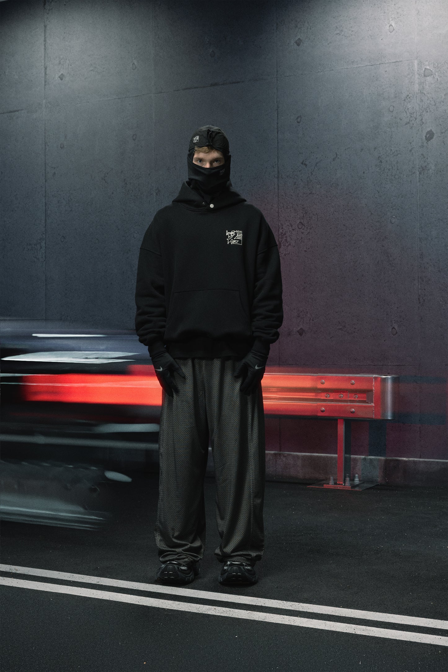 Outline Black Hoodie